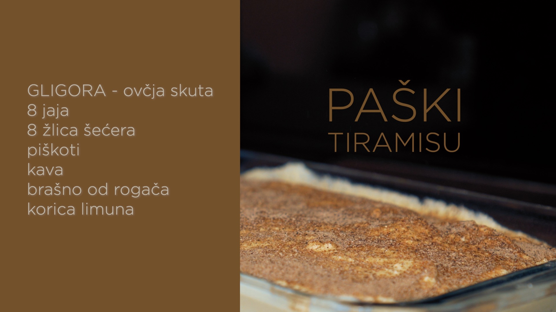 Paški tiramisu by Mate Janković - Snimanje recepta
